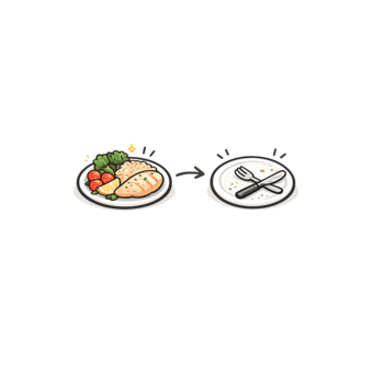Ilustración de un plato